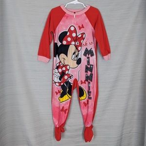 Disney Minnie Mouse Sleeper Pajamas Size 4T
